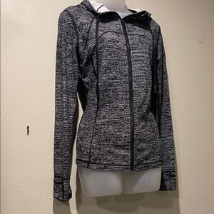 Lululemon Black and White Zip-Up Hoodie, 10